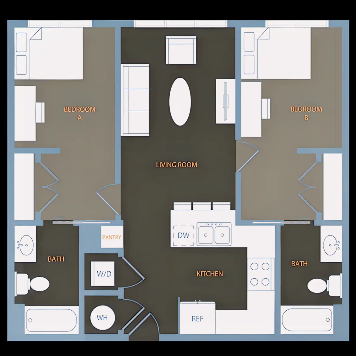 2 Rooms view 1
