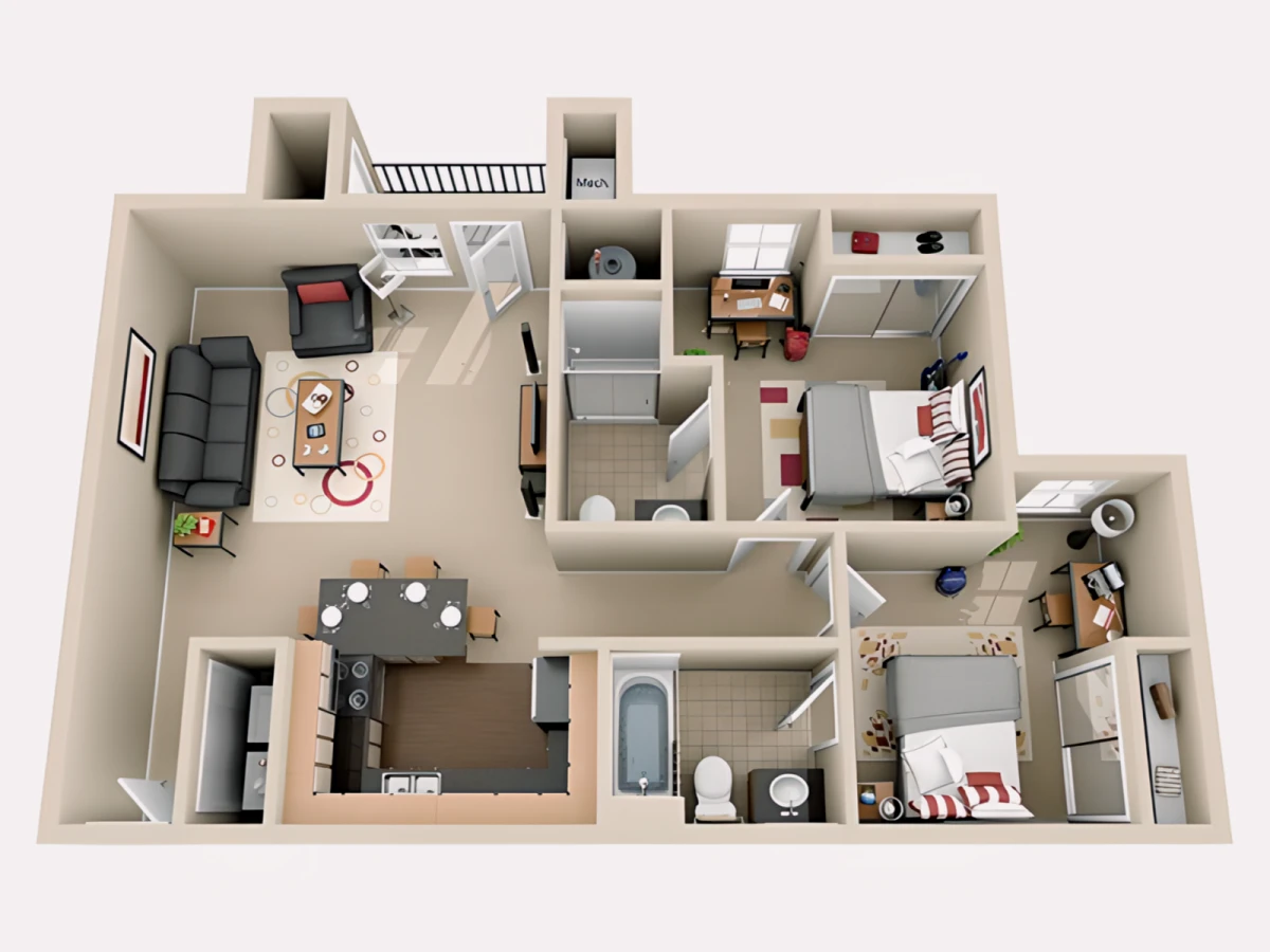 2 Rooms view 2