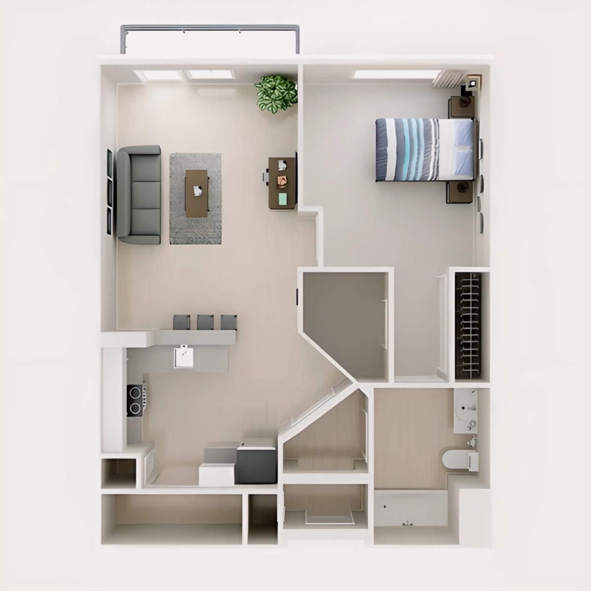1bd Rooms view 1