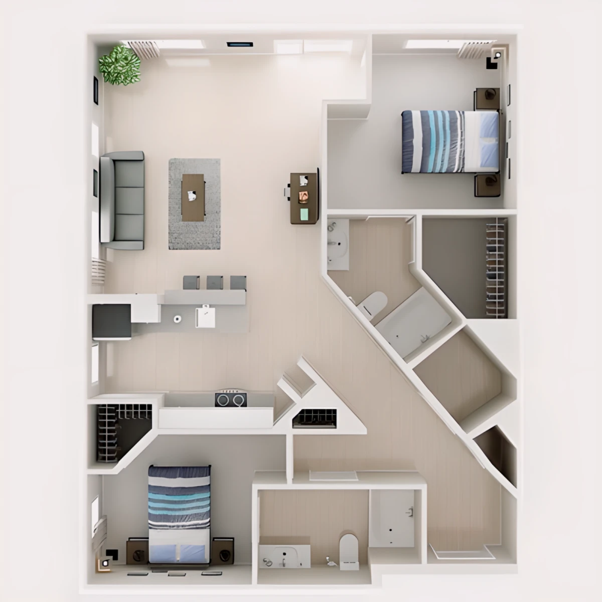 2bd Rooms view 1