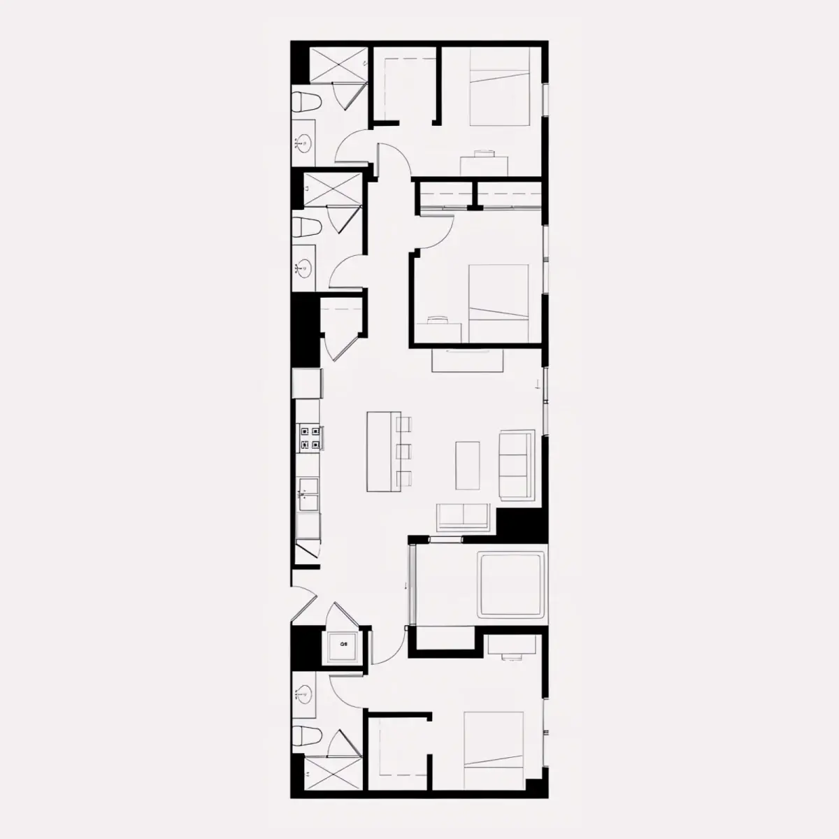 3 Rooms view 2
