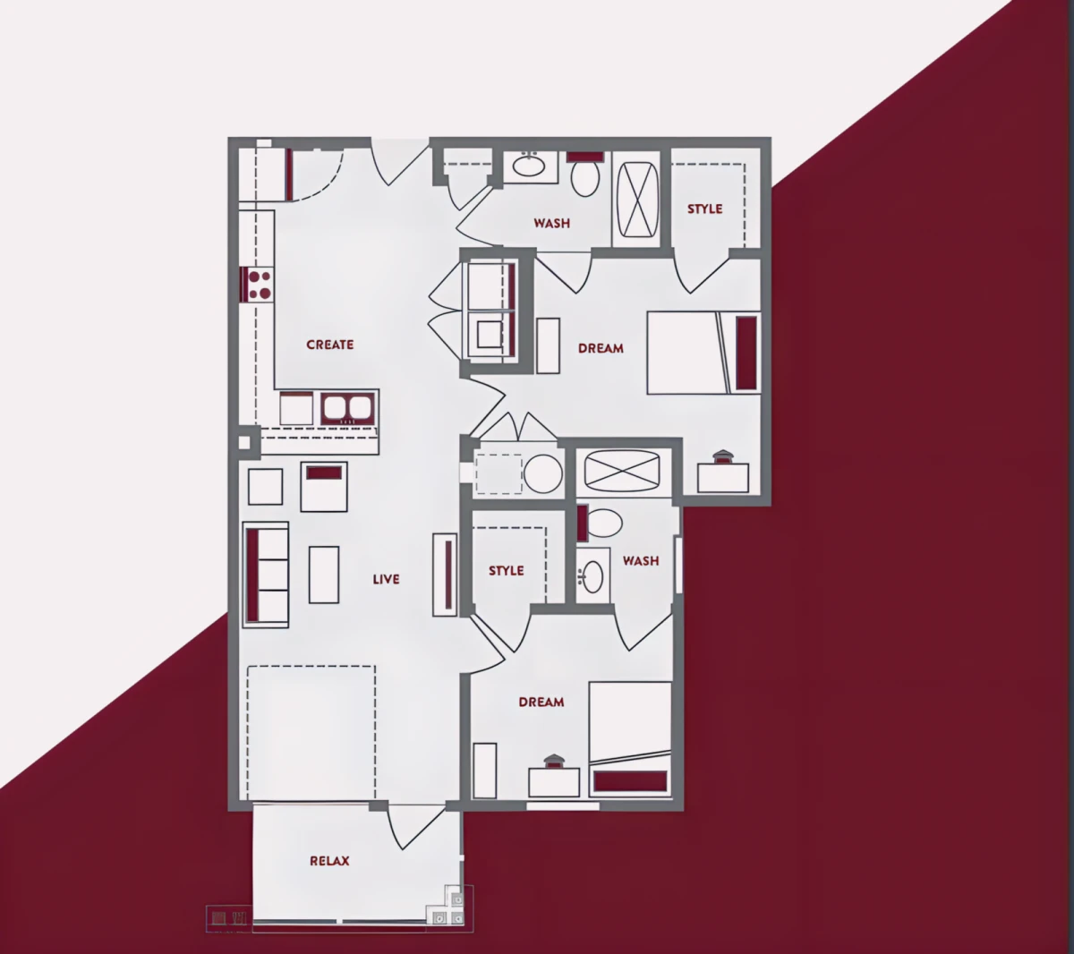 2 Rooms view 1