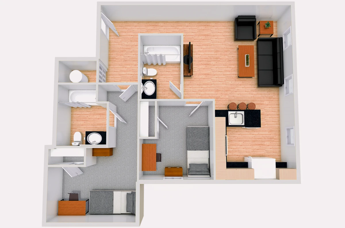 2 Rooms view 2