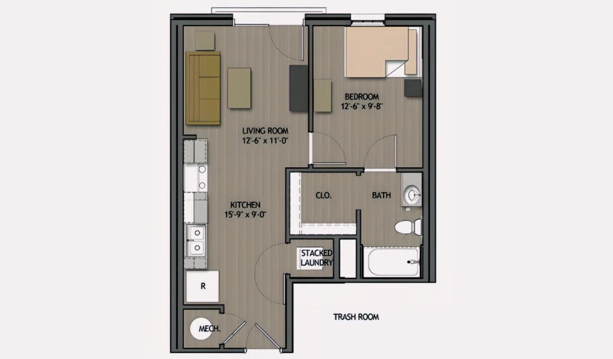 2 Rooms view 1