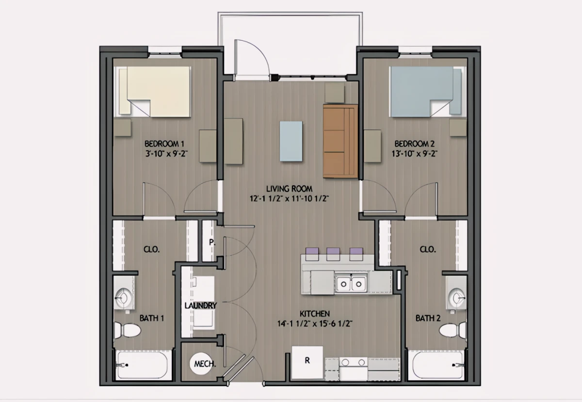 4 Rooms view 1