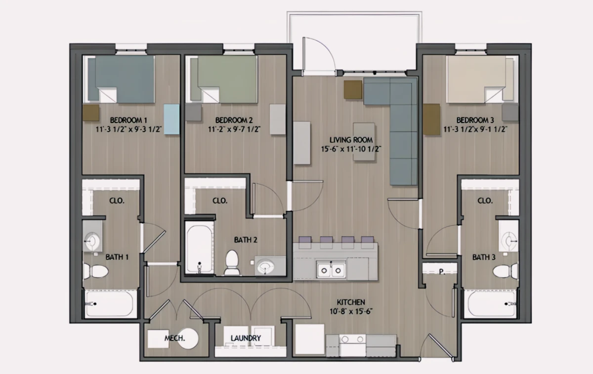 4 Rooms view 3