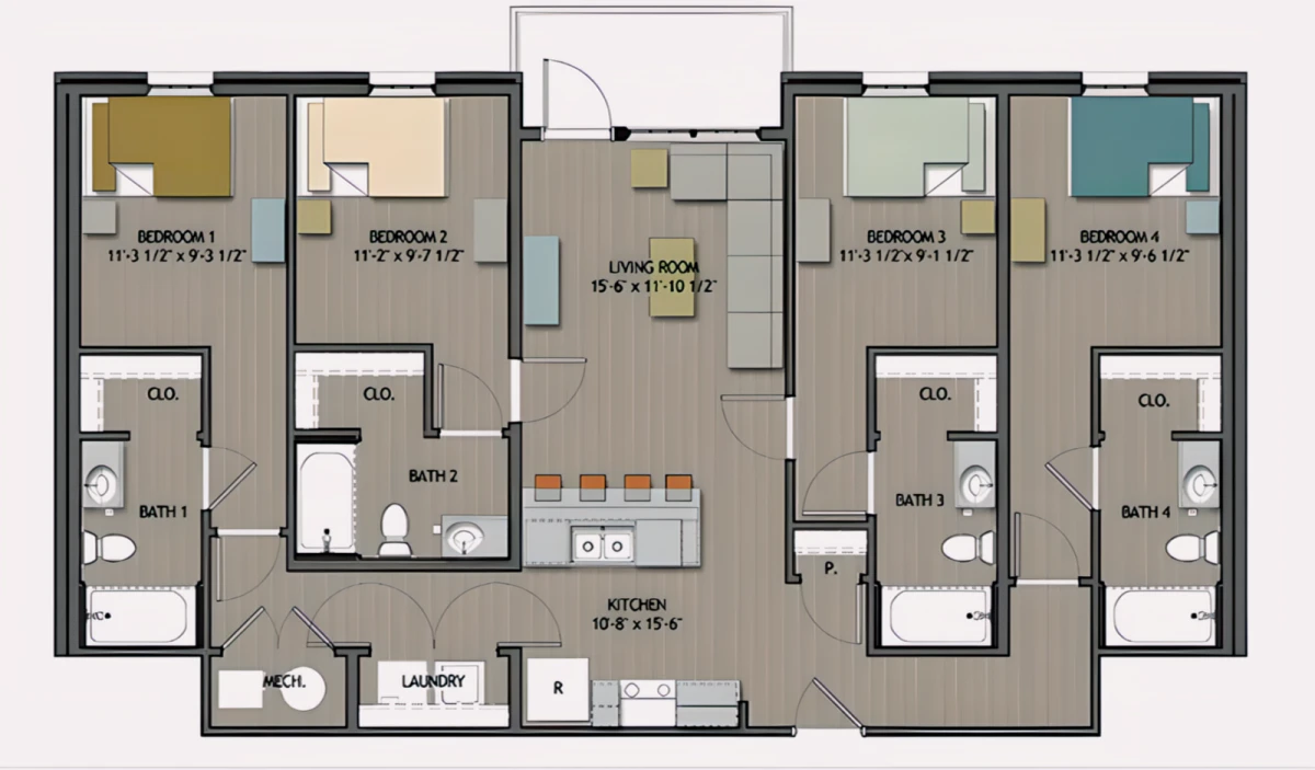 4 Rooms view 2