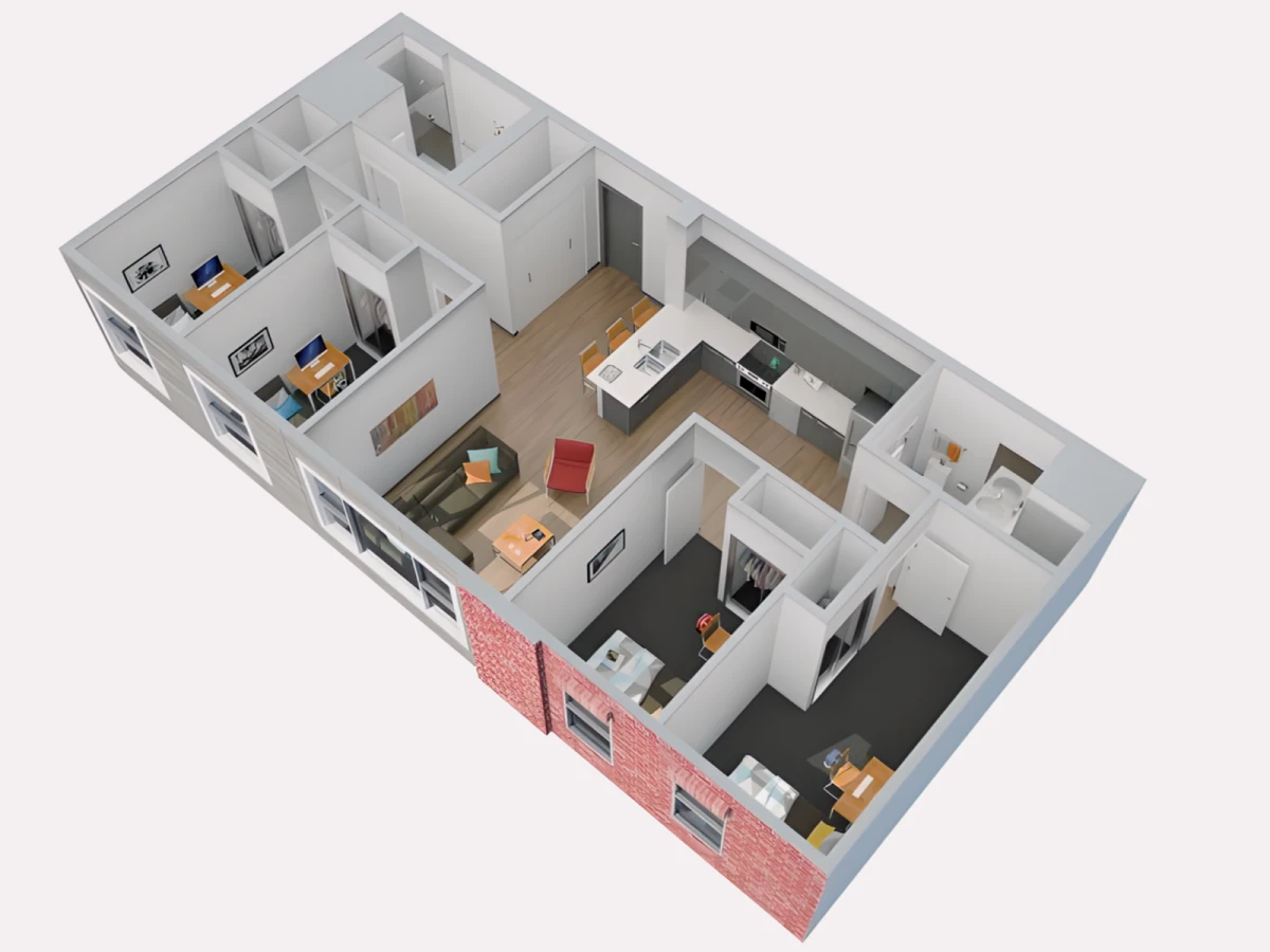 1x1 Rooms view 3