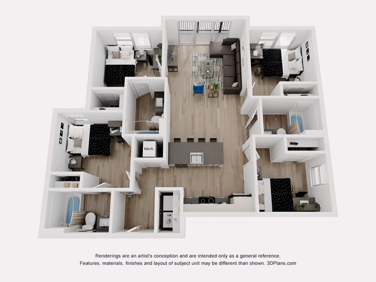 4 Rooms view 3
