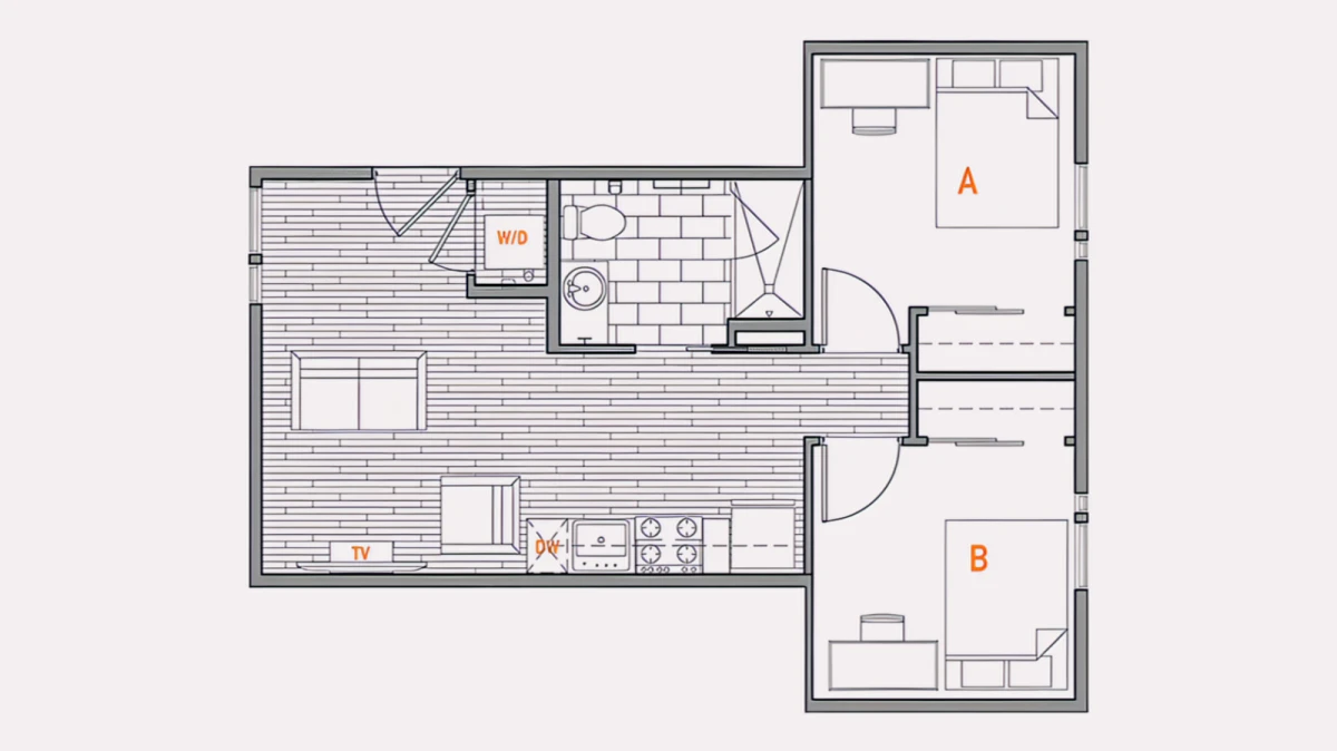 2 Rooms view 1