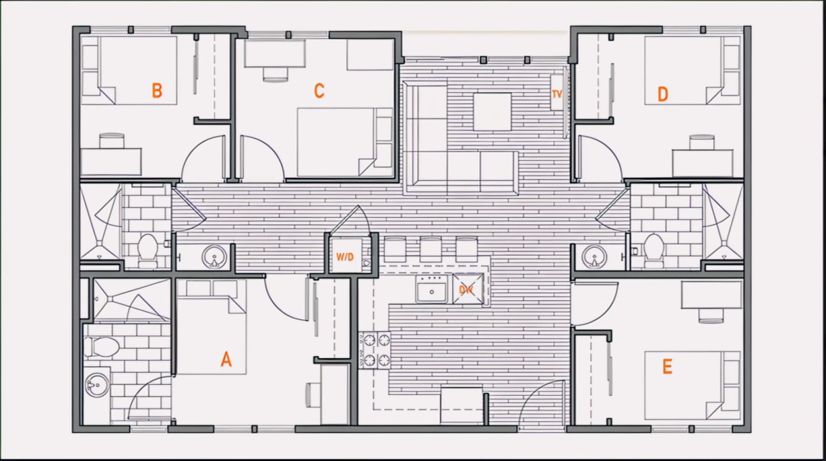 4 Rooms view 2