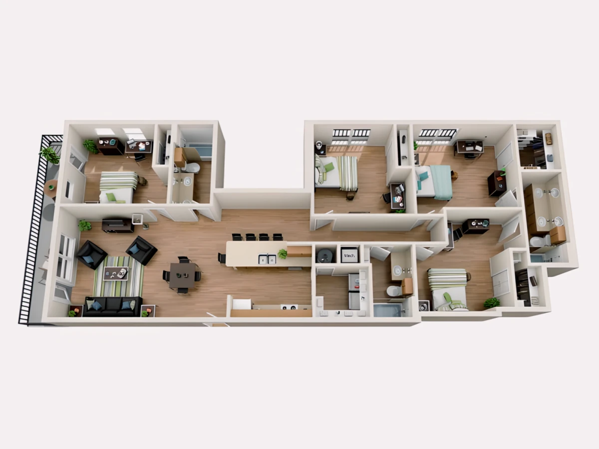 7 Rooms view 3
