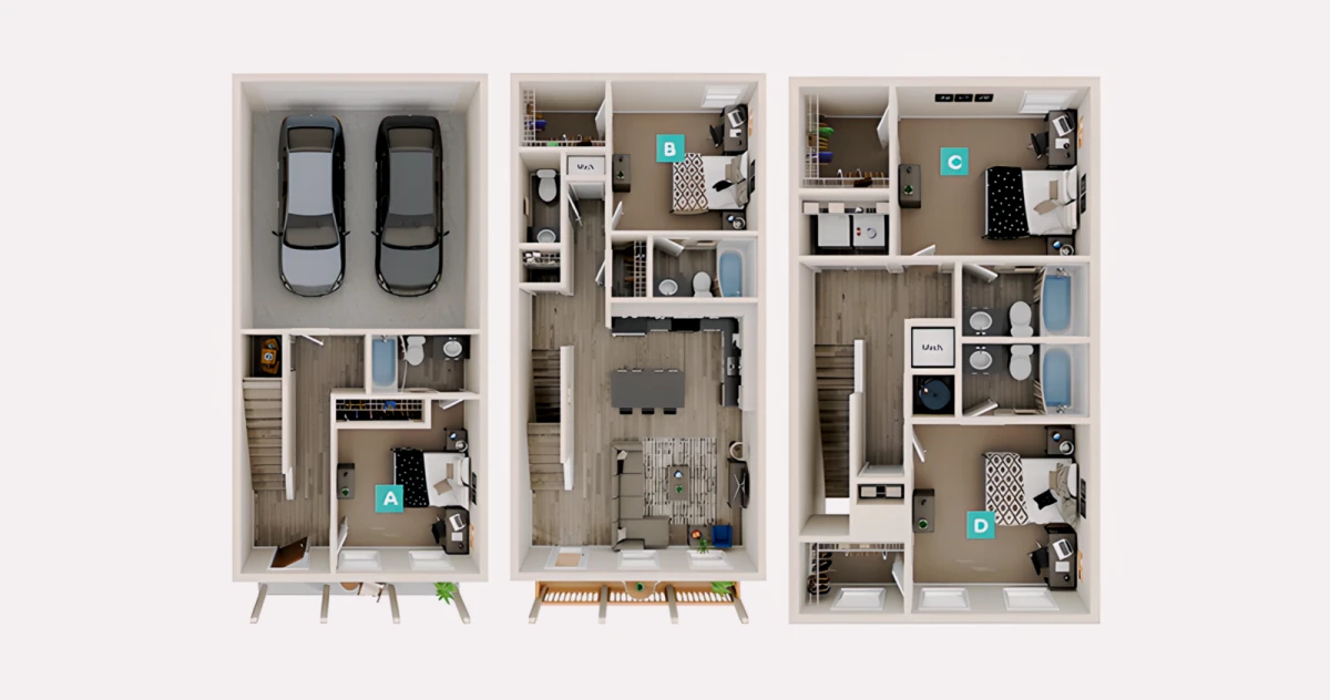 4 Rooms view 1