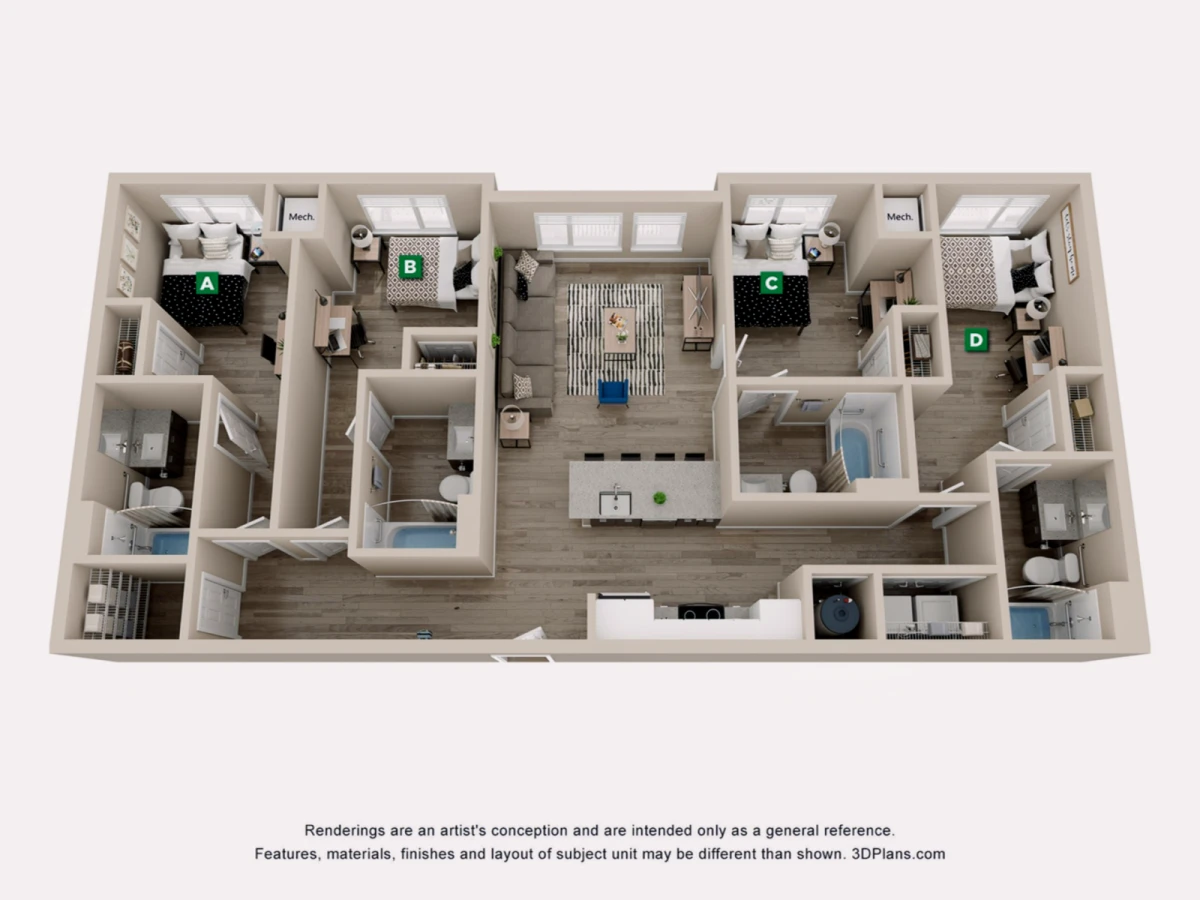 4 Rooms view 2
