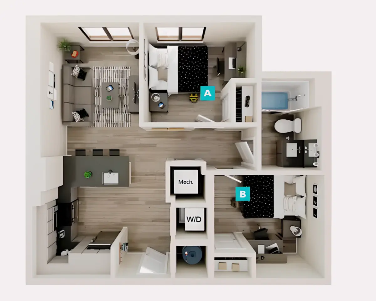 2 Rooms view 3