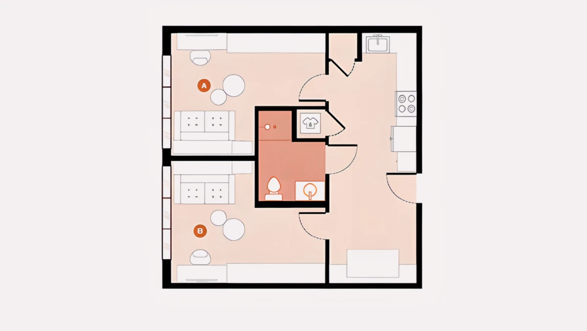 2X1 Rooms view 2