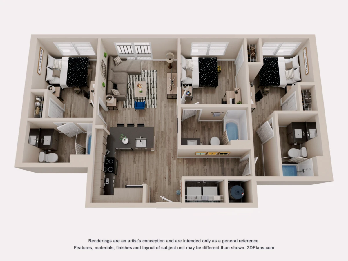3 Rooms view 2