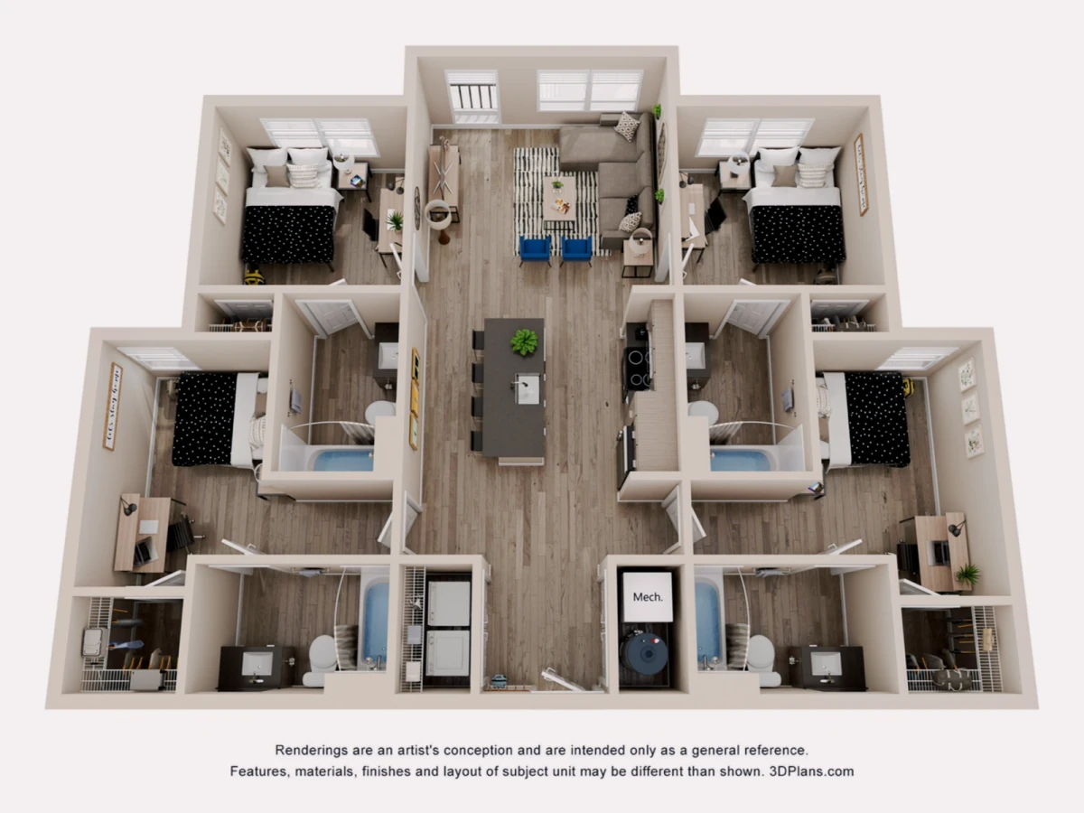 4 Rooms view 3