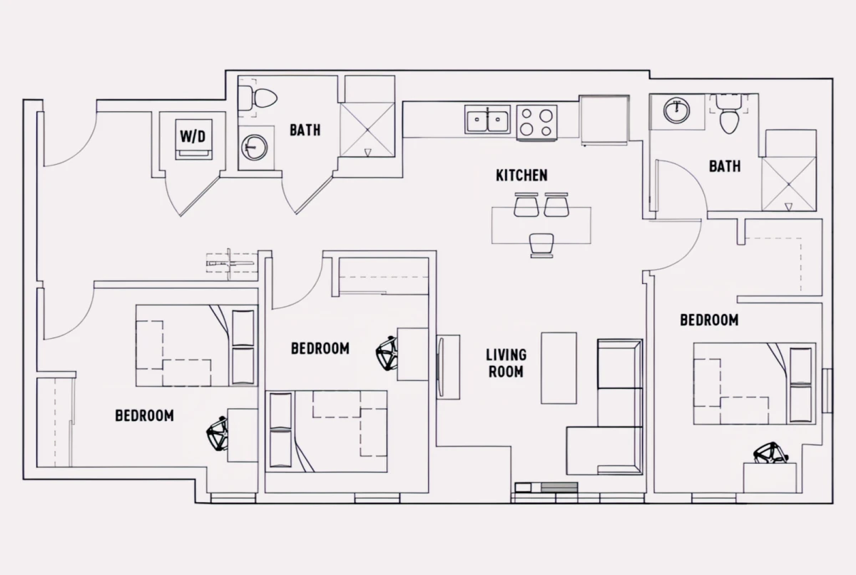 3 Rooms view 2