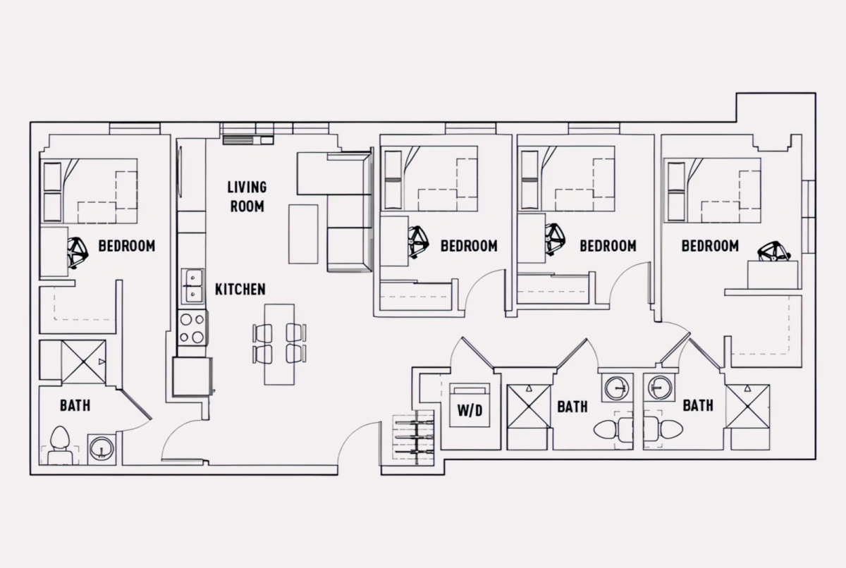 4 Rooms view 3