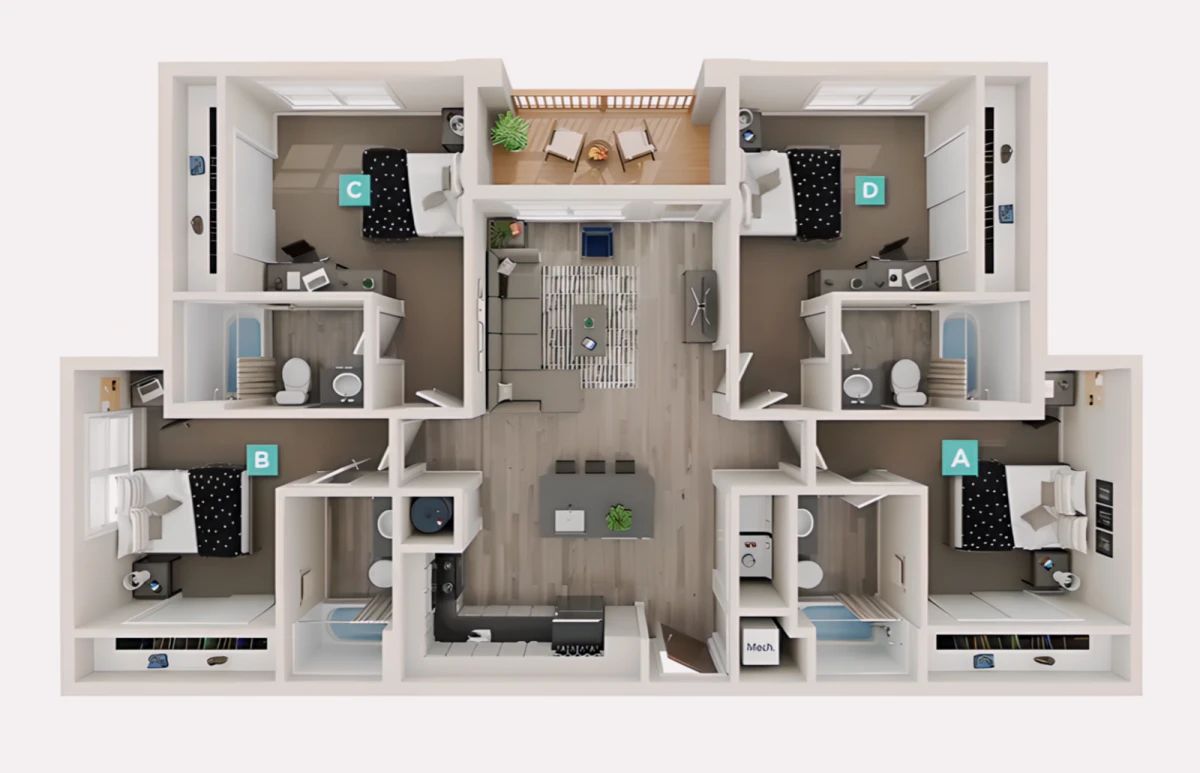 4 Rooms view 4