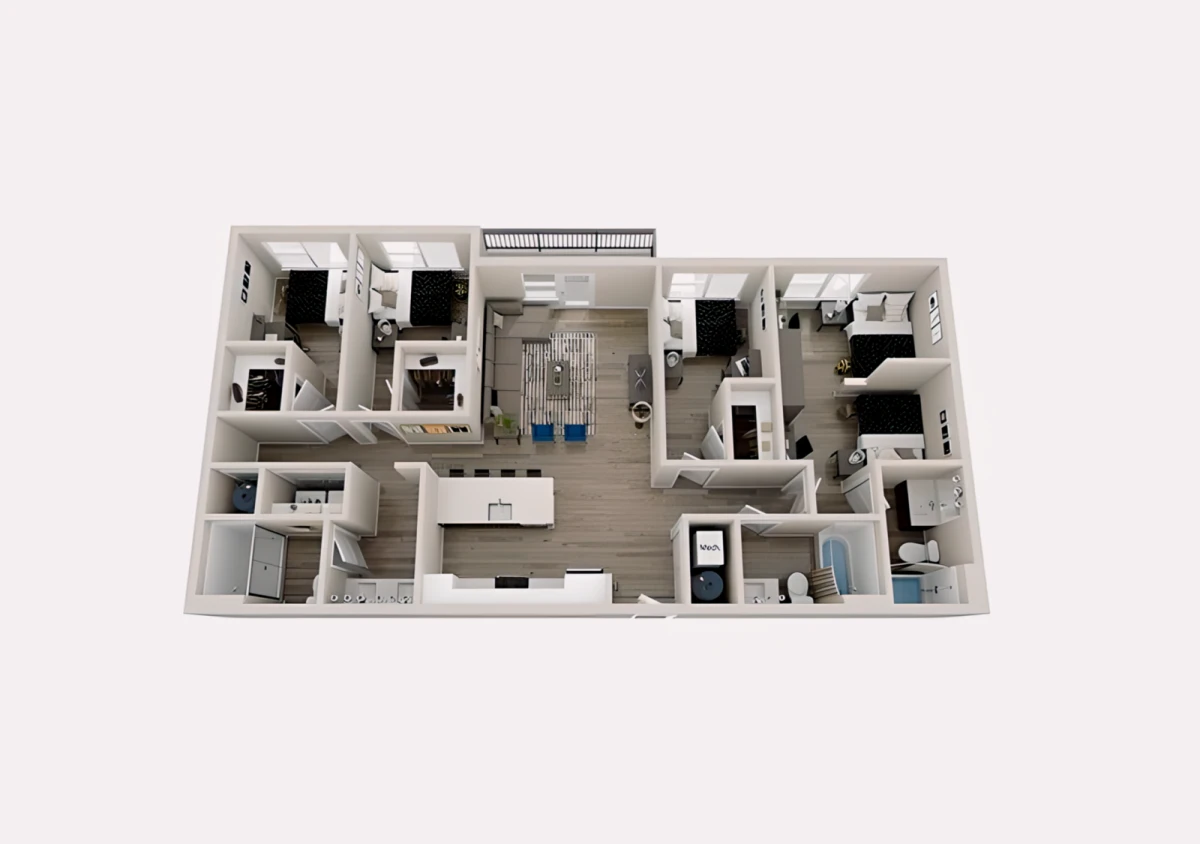 4 Rooms view 3