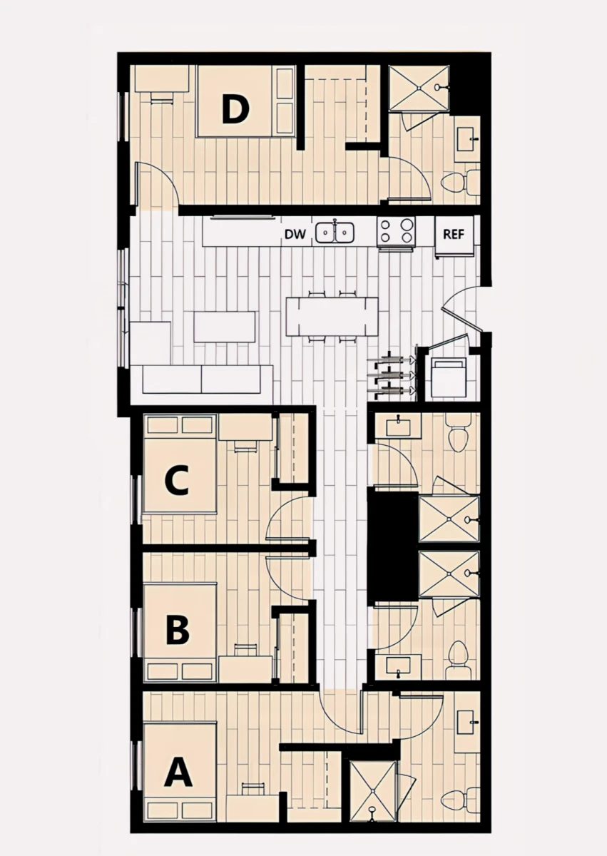 4X4 Rooms view 1