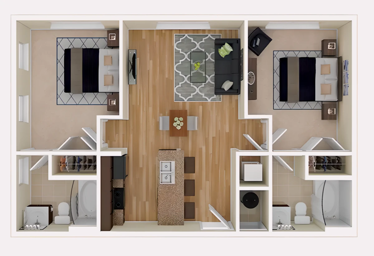 2 Rooms view 1