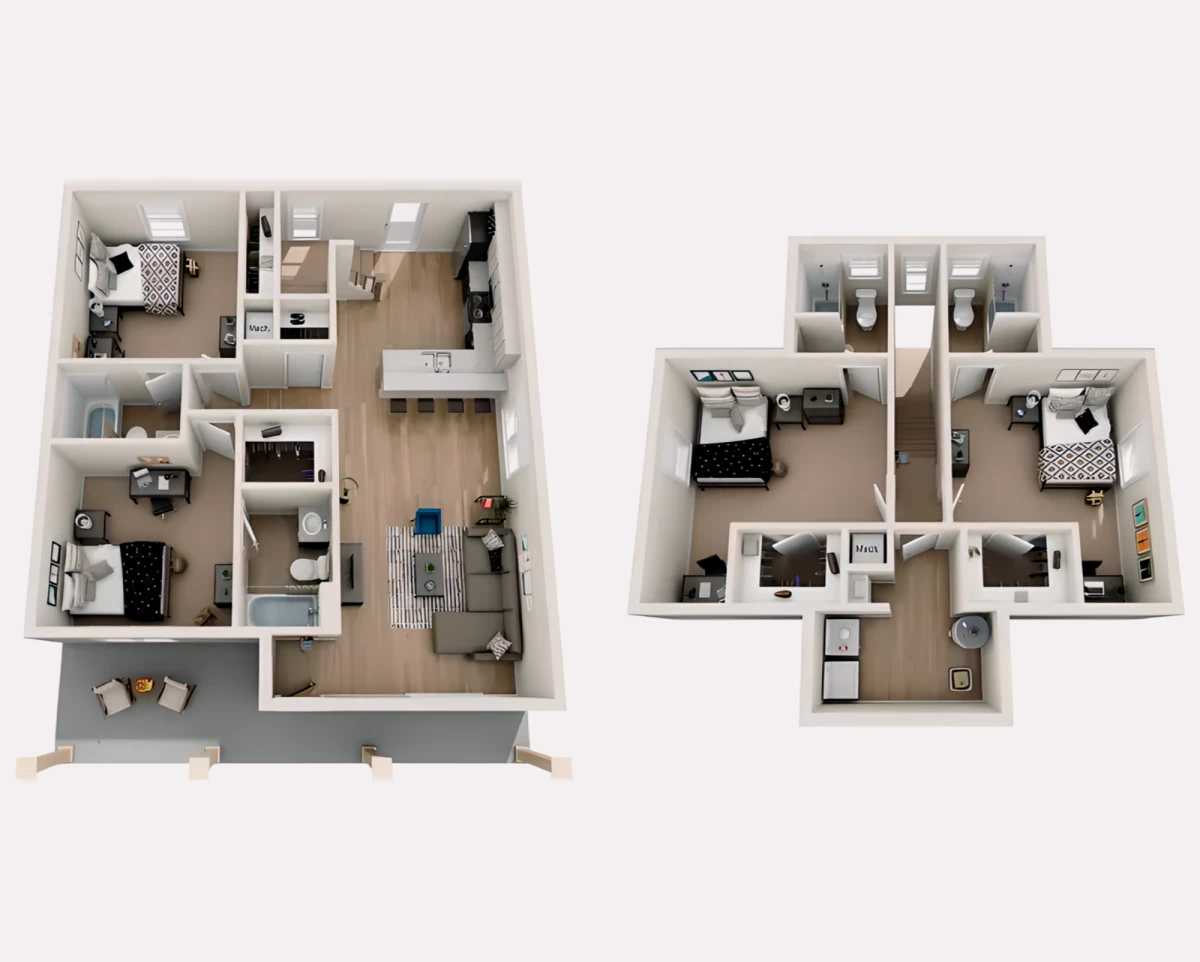 4 Rooms view 2