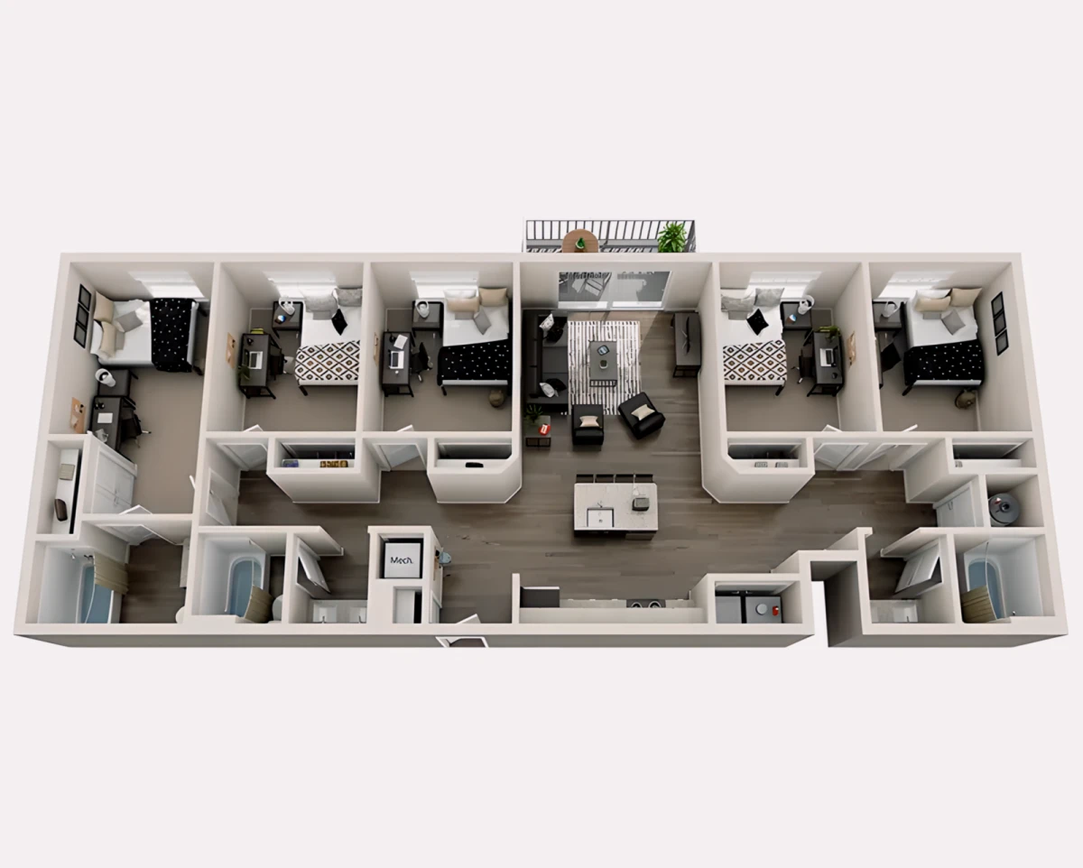 5 Rooms view 1