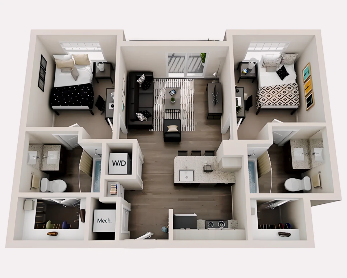 2 Rooms view 2