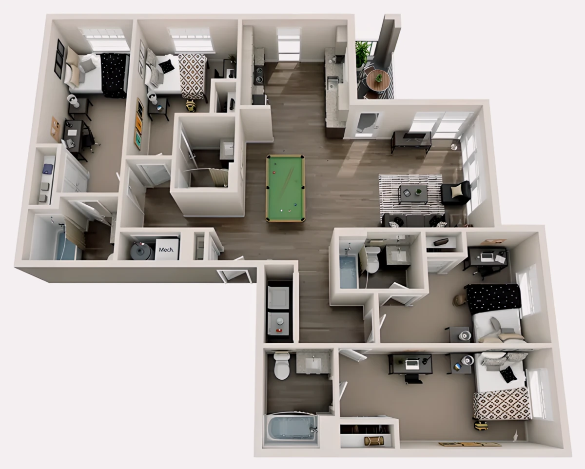 4 Rooms view 4