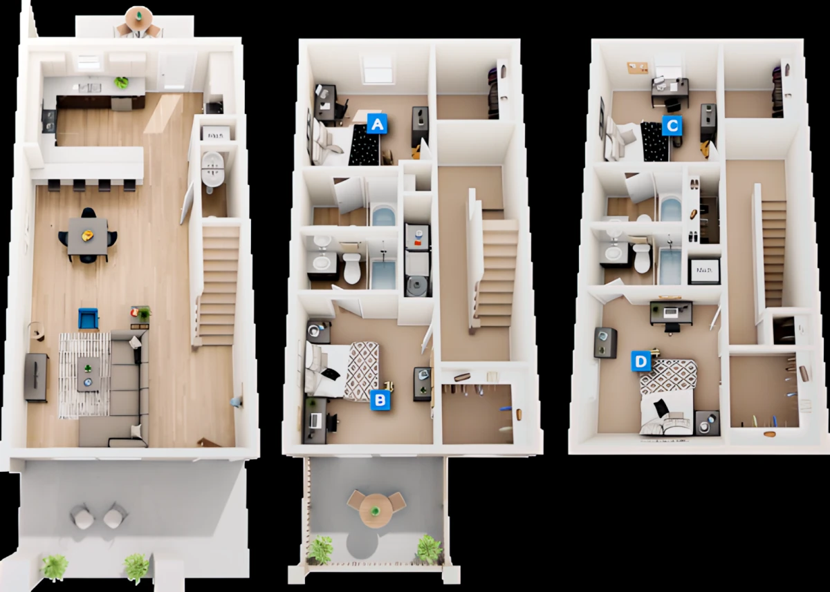4 Rooms view 1