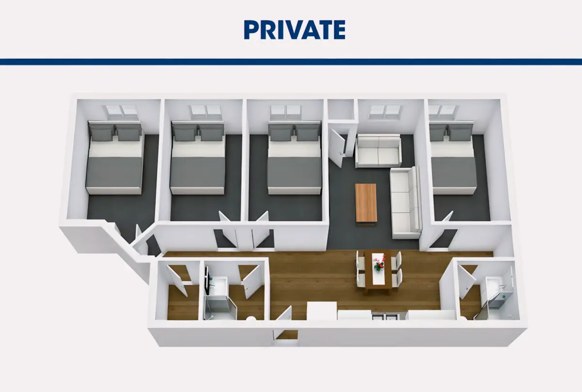 4X2 Rooms view 1