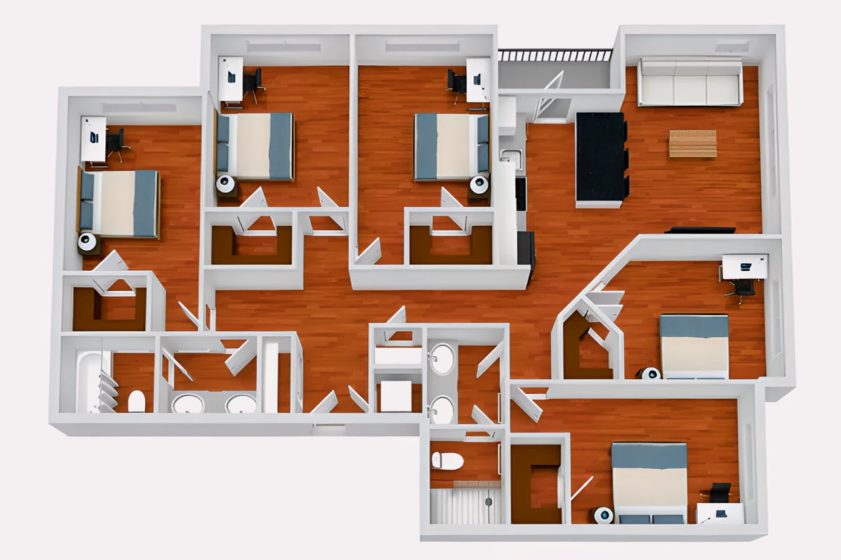 5 Rooms view 2