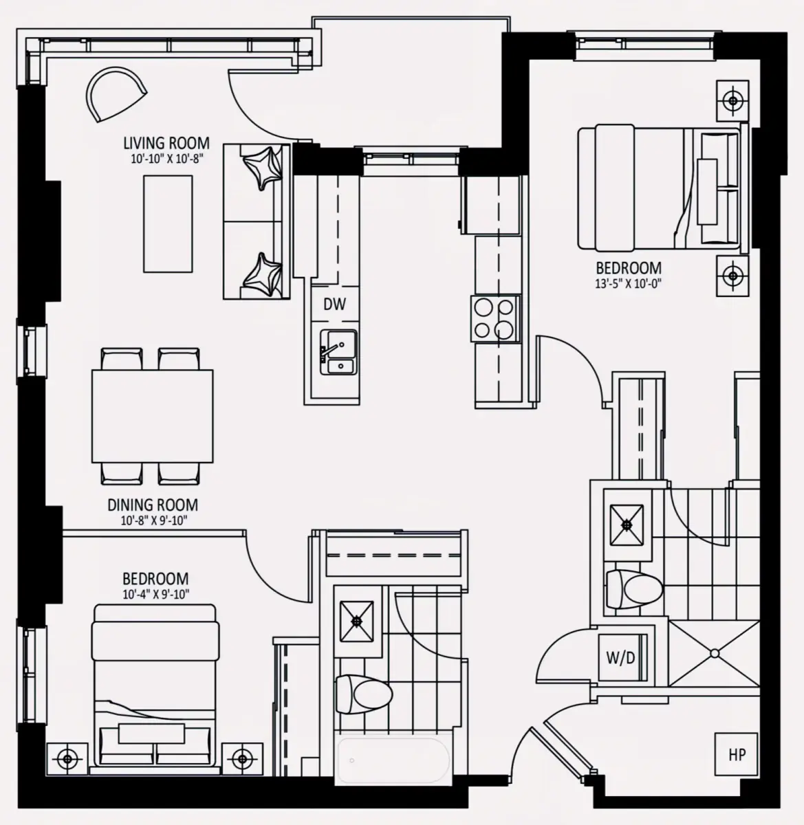 2 Rooms view 1