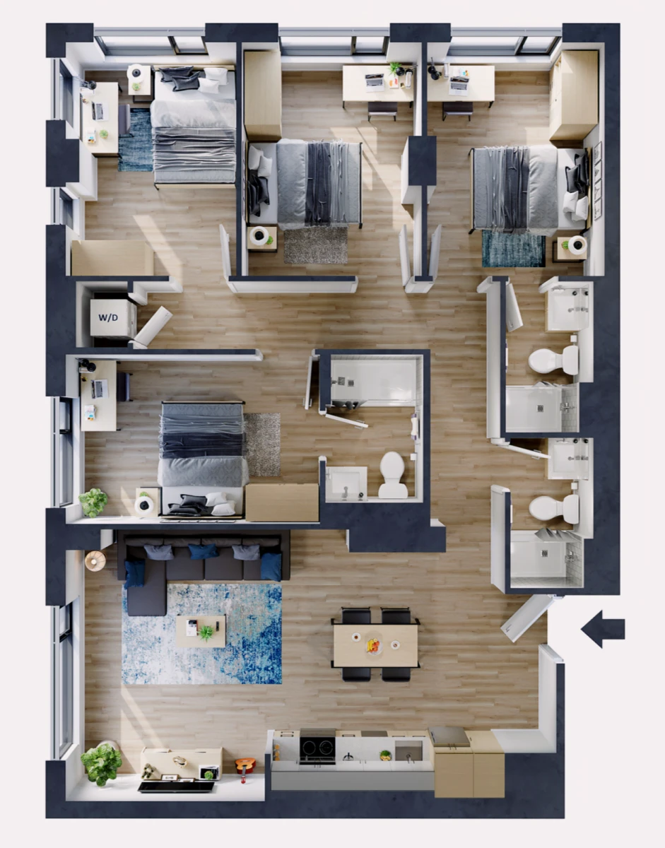 Shared Rooms view 1