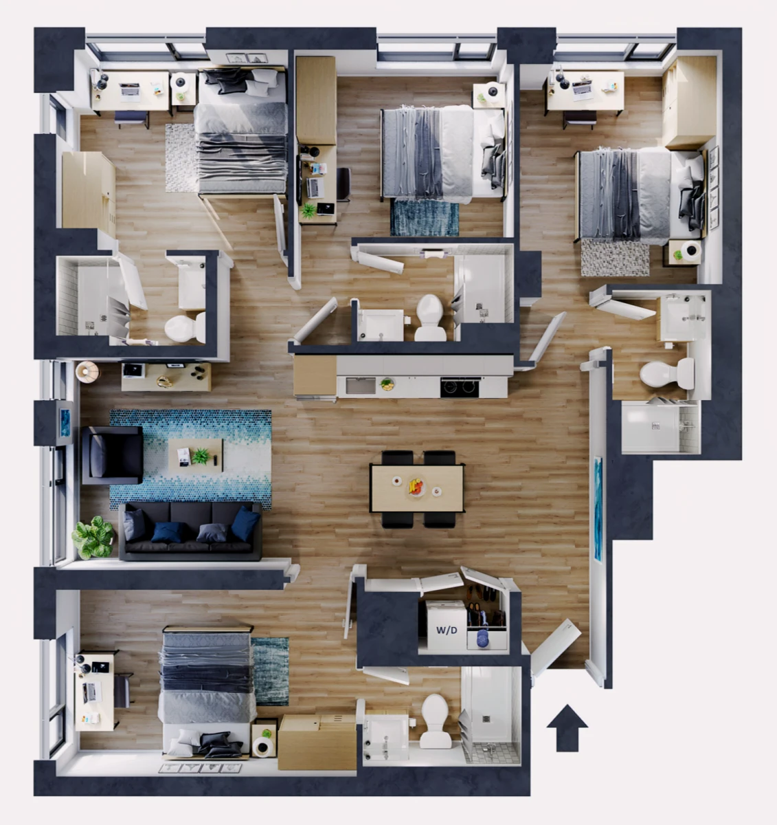 4 Rooms view 2