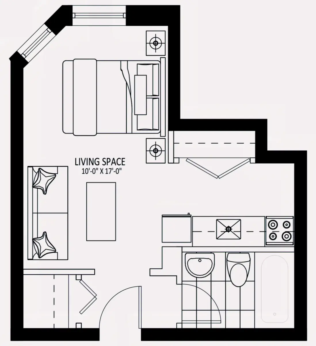 Bachelor Rooms view 1