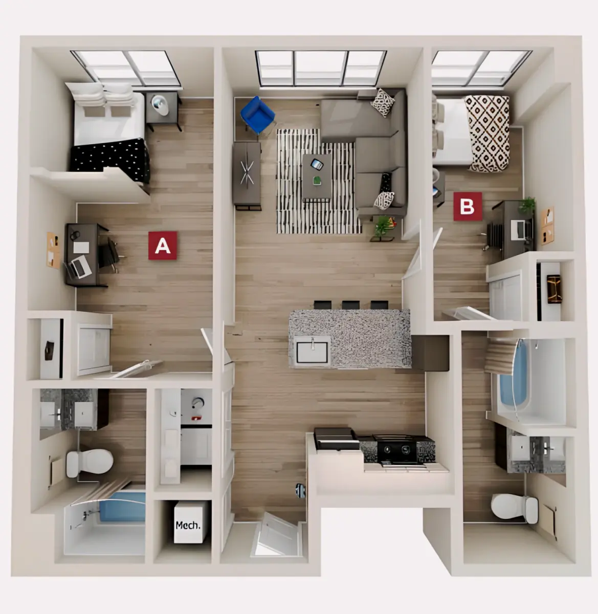 2 Rooms view 2