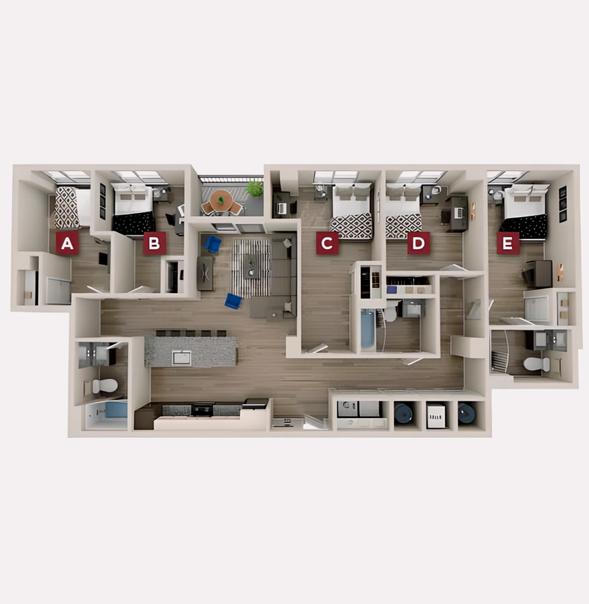 5 Rooms view 2