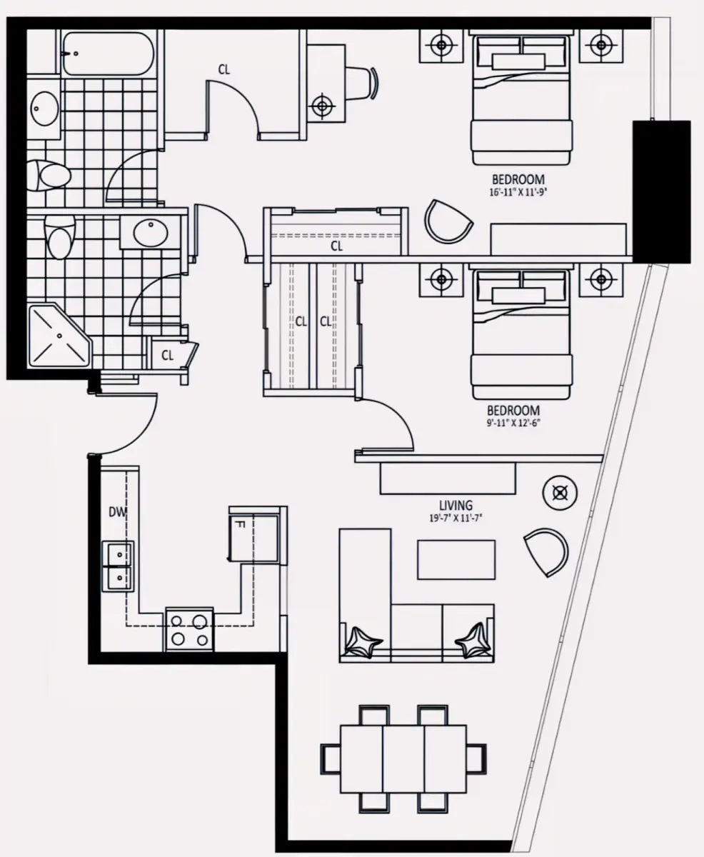 1Bed Rooms view 4