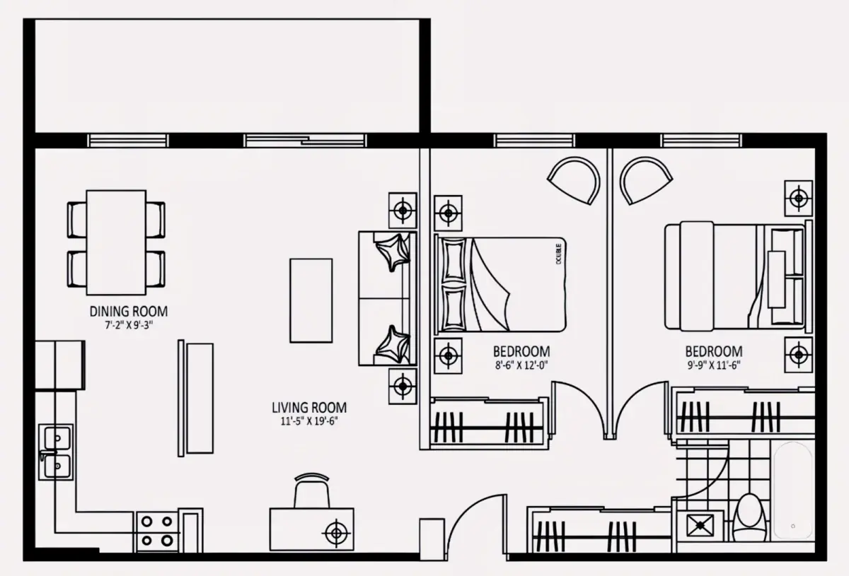 2Bed Rooms view 2