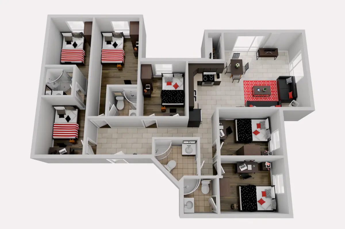 3 Rooms view 1