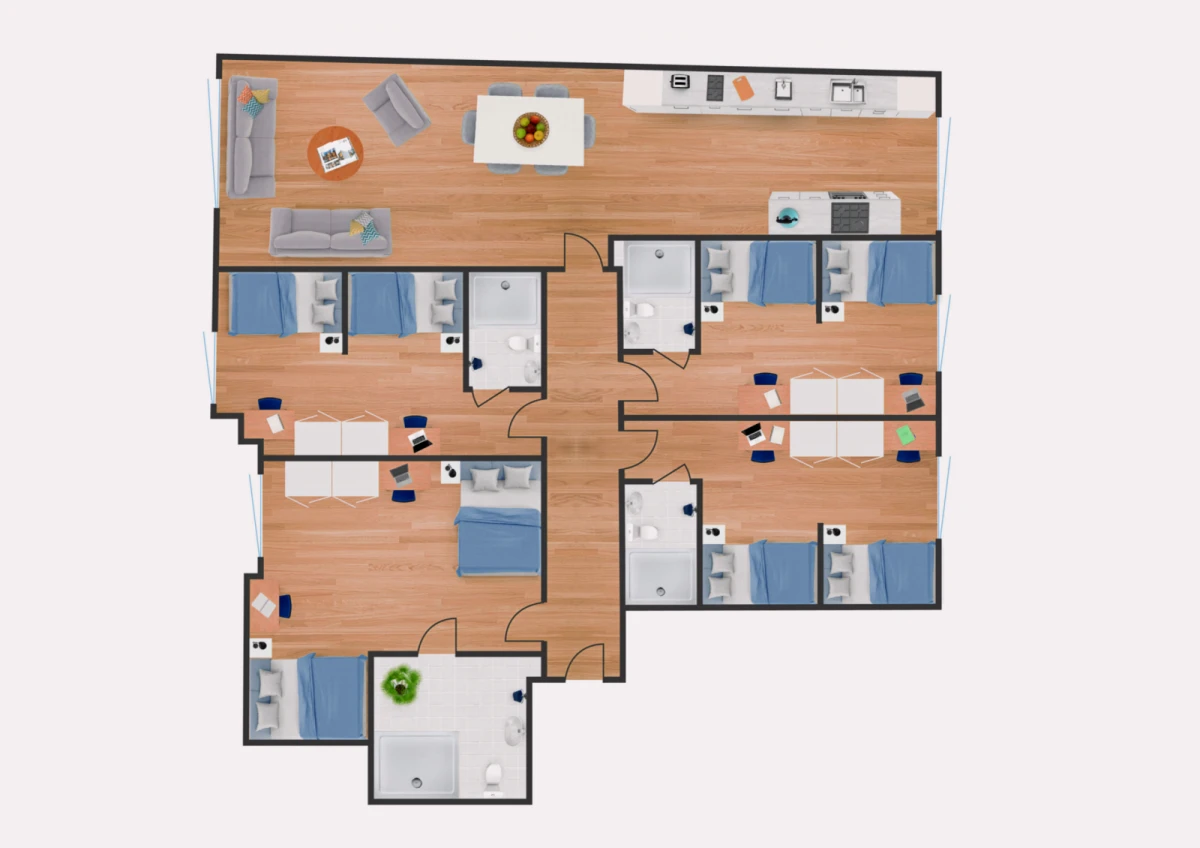 Shared Rooms view 1