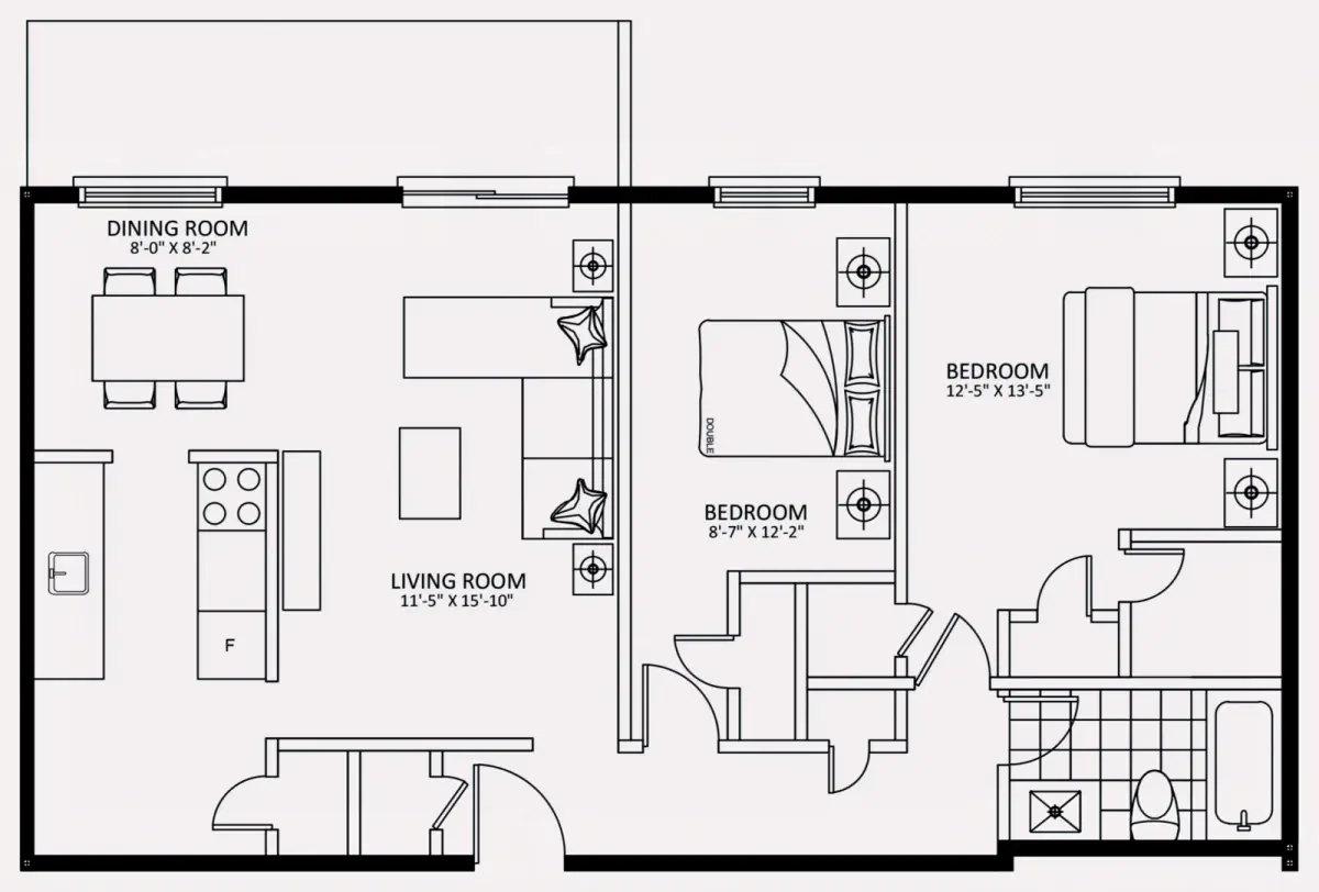 2 Rooms view 2