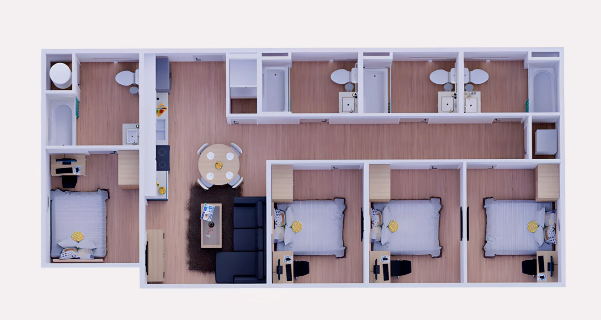 4 Bed 4 Bath 4B