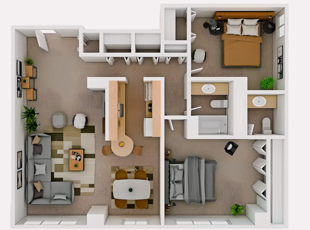 2 Rooms view 2