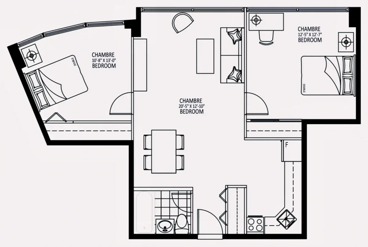 2 Rooms view 1