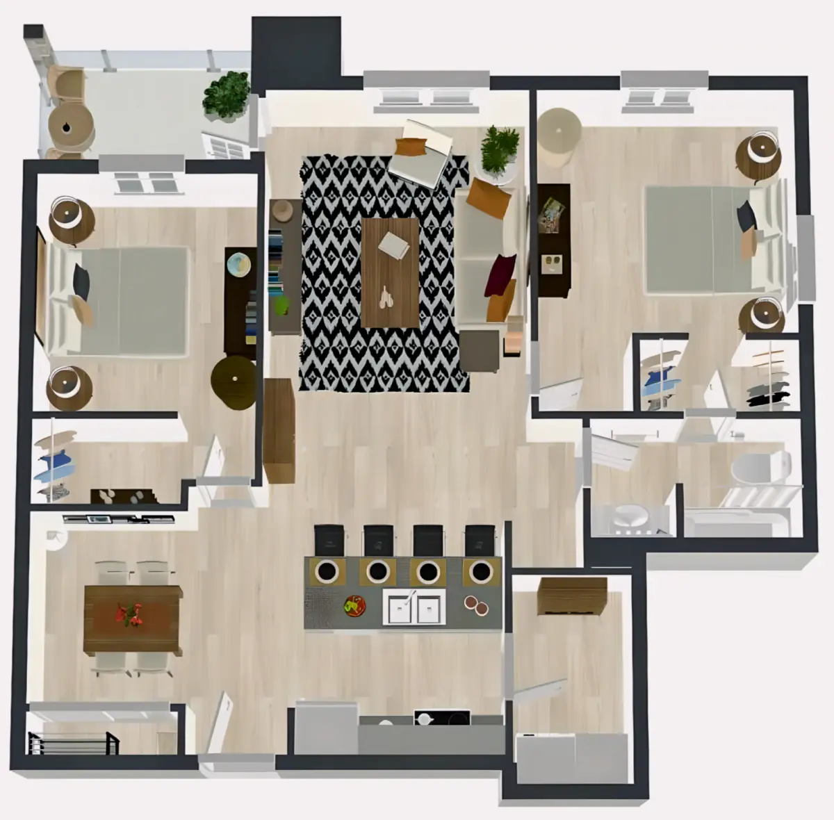 2 Rooms view 2